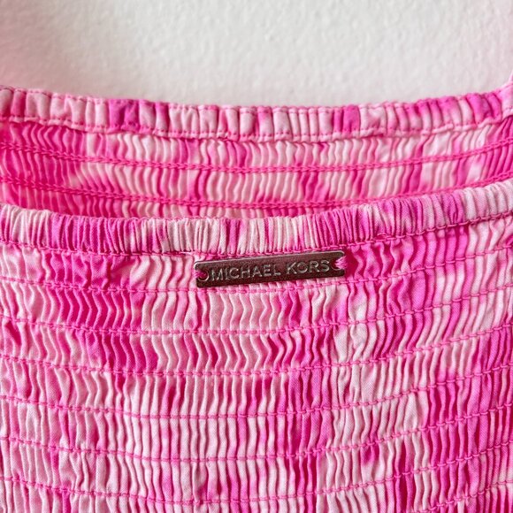 MICHAEL Michael Kors Palm Tiered Smock Midi Dress - Picture 7 of 8